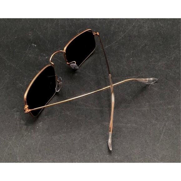 Ray-Ban Rose Gold Rectangle Metal Frame Sunglasses (49•20)